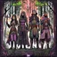 Placeholder: A group of four characters from a fictional book world. A witch, a gladiator, a thief, and an enchanter. The characters are in a dark forest. The characters are shrouded in mystery.