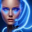 Placeholder: cyberblue, head, women, portrai, tron