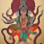 Placeholder: indian god painting with octopus body AND cow head with detailed jewelry