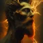 Placeholder: ortrait photography of an ethereal beautiful animal god, Fire theme art, Dark moody night atmosphere, Portrait of a man by Michelangelo, 8K, close-up face, anatomically perfect face, oak tree roots, ignore NSFW