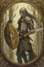 Placeholder: wood elf paladin sword and shield chain mail art