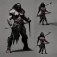 Placeholder: franz frazetta style, The Death Dealer, barbarian warrior with two handed sword