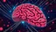 Placeholder: Comic style, bare pink human brain flying trough the universe, background galaxy's