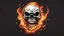 Placeholder: screaming burning skull logo