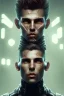 Placeholder: cyberpunk, head, men, portrai