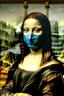 Placeholder: mona lisa med ansigtsmaske