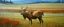 Placeholder: an Elk in a prairie field, oil painting