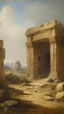 Placeholder: A brownish bronze ancient ruins with stones painted by Francis Danby