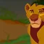 Placeholder: Lion King animated Honzo male lion wide green eyes