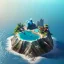 Placeholder: The Isometric Glass Tall Box Mini Model Little Real Island shape smooth Mixed Water Fall Under Ocean Sunshine Summer Background Blue Sea, The Last Of Us / Avatar, Octane Render / ZBrush, Cinematic, IMAX Film, Nikon D750, 16K, Autostereoscopy, Anthropomorphic, Golden Ratio, Geometry, Symmetric,Sango fantasy, fantasy magic, intricate, sharp focus, illustration, highly detailed, digital painting, concept art, matte, art germ and Paul Lewin and Kehinde Wiley, masterpiece silver elephant head bronze