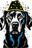 Placeholder: Birthday black dog graphic