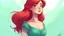 Placeholder: The little Mermaid Ariel in human form