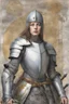 Placeholder: Portrait Art **Featured Art:** Mixed Media Tribute: A mixed-media portrait of Joan of Arc could incorporate elements of her life, such as her armor, a representation of the siege of Orléans, and symbols of divine guidance. Different textures and materials could symbolize the complexities of her character and the layers of her story, emphasizing her struggle for universal rights. **Appearance:** portrait of Joan of Arc (a patron saint of France, honored as a defender of the French nation for her