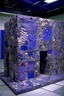 Placeholder: A violet realm with a void designed in Ica stones painted by Jean Dubuffet