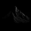 Placeholder: draw a black mountian with black background