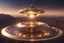 Placeholder: golden flying saucer traveling in the galaxy, transparent, crystal with lights, starry sky, beautiful extraterrestrial being in levitation, finely tuned detail, ultra high definition, 8 k, unreal engine 5, ultra sharp focus