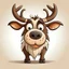 Placeholder: pictre a cow body with a dog face and moose horns, cartoon, reality