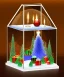 Placeholder: A small Christmas scene inside a 3d glass cube