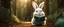Placeholder: High-end hyperrealism epic cute fluffy rabbit hero holding a book, Steampunk-inspired cinematic photography, symmetry forest alley background, Aesthetic combination of metallic sage green and titanium blue, Vintage style with brown pure leather accents, Art Nouveau visuals with Octane Render 3D tech, Ultra-High-Definition (UHD) cinematic character rendering, Detailed close-ups capturing intricate beauty, Aim for hyper-detailed 8K