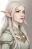 Placeholder: a young, female elf, with SHOULDER LENGTH, ash colored hair