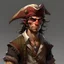 Placeholder: Pirate 20 year old Human-Monkeyman DnD Digital Art