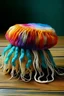 Placeholder: Gorgeous large multicolored jellyfish with hyper-realism and amigurumi texture --sref 3215559165 --style raw--ar 83:57--stylize 300