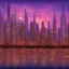 Placeholder: City skyline at dusk with reflections on foreground sci di girl cute hd