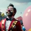 Placeholder: Ultra realistic circus scene. Stronger circus man, waist up view, Wes Anderson style, happy, bubbles, party, confeti, highly detailed, concept art, unreal engine 5, god rays, ray tracing, RTX, lumen lighting, ultra detail, volumetric lighting, 3d, finely drawn, high definition, high resolution.