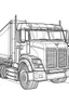 Placeholder: outline art for Truck coloring pages with sitch, white background, Sketch style, full body, only use outline, toddlers style, clean line art, white background, no shadows and clear and well outlined.