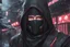 Placeholder: Itachi Uchiha in 8k nier automata artstyle, Uchiha ninja Custom, neon effect, close picture, rain, fantasy world, intricate details, highly detailed, high details, detailed portrait, masterpiece,ultra detailed, ultra quality