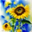 Placeholder: Vienna. Sunflower. watercolour