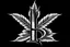 Placeholder: LETTER 'B' CANABIS LEAF BLACK AND WHITE RASTA