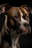 Placeholder: Pit bull dog 90mm studio photo, hyperrealistic