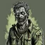 Placeholder: zombie, dead, portrait,,comic book, post-apocalypse, gray background,