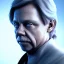 Placeholder: photorealistic jedi mark hamill Star Wars, sharp blue eyes, accurate details, render, cinematic lighting