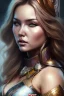 Placeholder: Camilla Luddington face, dragon armor, busty hitomi tanaka, bruised face pintura, ,details,texture,8k quality, florest, Minimalism, Romanticism, Expressionism, Impressionism