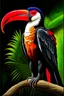 Placeholder: hornbill bird full body, digital art, photo, illustration, digital painting,oil painting, smooth, sharp focus, highly detailed, real bird