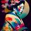 Placeholder: Generate an image of a beautiful geisha wearing a colorful kimono