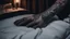 Placeholder: zoom on a feminine menacing hand with magic tattoos grabbing the sheet of a bed. [in the darkness of a bedroom, black magic and succubus demon] You barely open your eyes before a dark hand grabs your ankle.
