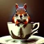 Placeholder: squirrel giving salute, drinking warm tea surfing waves on a teacup