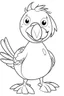 Placeholder: coloring page for kids, corcodle , cartoon style, thick outline, low details, no shading, no color