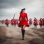 Placeholder: Among the chaos of battle, female redcoats in thigh-high boots and white skirts defy norms with grace and ferocity. Their presence challenges expectations, symbolizing courage and defiance on the battlefield. These fearless warriors shatter stereotypes, standing as beacons of hope amidst the carnage. Their unyielding spirit and determination rewrite the rules of war, leaving a lasting legacy in history's annals. As the sun sets on the field, their legacy shines bright, a testament to courage and