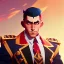 Placeholder: circus, ringleader, Arthur Kulkov, front, handsome, muscular, male, Russian, buff, fantasy, anime, at dawn by atey ghailan, mystical colors, Golden hour, Lisa Frank fantasy