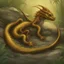 Placeholder: An Umbral Gold Dragon-Newt