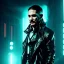 Placeholder: Actor, tom hardy, blade runner style, rain, fog, neon ambient, gradient color, clean skin, circuits, latex coat, cyber punk, neon, tubes, portrait, studio photo, unreal engine 5, smooth color, 16 bit, god lights, ray tracing, RTX, lumen lighting, ultra deatail, volumetric lighting, 3d, finely drawn, hd.