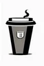 Placeholder: black and white coffee cup logo minimalist