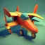 Placeholder: plane stylized 3d