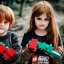 Placeholder:  creepy photo of unusual children with lego