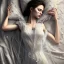 Placeholder: woman sleeping on satin pillow with spiderwebs covering face, goth, mascara running down cheeks, 8k, high-quality, fine-detail, intricate, sharp, crisp, digital art, detailed matte, illustration, octane render, brian froud, howard lyon, Anne Dittman, Anne Stokes, Lisa Parker, Selina French