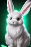 Placeholder: beautiful furry bunny girl with white fur inside a cage with a beautiful green alien girl